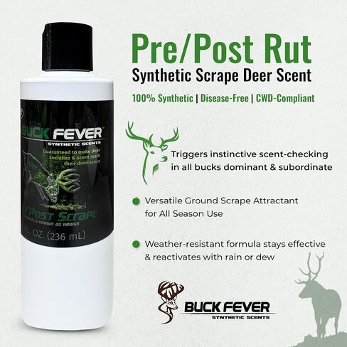 Buck Fever Pre/Post Buck Rut, Synthetic Deer Scent for Mock Scrapes in Saudi Arabia