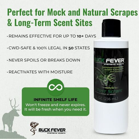 Buck Fever Pre/Post Buck Rut, Synthetic Deer Scent for Mock Scrapes in Saudi Arabia