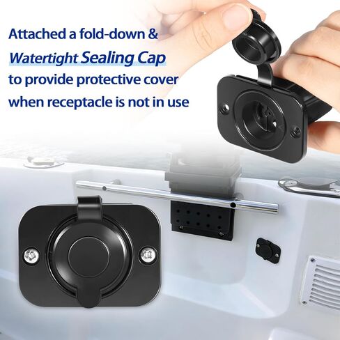 LAIKOU 2126 Downrigger Receptacle Socket Compatible with Scotty Depthpower Electric Downriggers Power Connector 2 Wire 12V /24V/36V Systems, Marine Boat Battery Accessory in Saudi Arabia