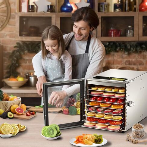 Food-Dehydrator Machine 8 Trays 500W Stainless Meat Dehydrator for Beef Jerky in Saudi Arabia