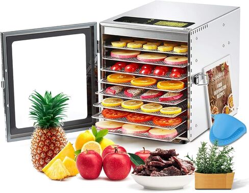 Food-Dehydrator Machine 8 Trays 500W Stainless Meat Dehydrator for Beef Jerky in Saudi Arabia