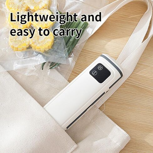 Vacuum Sealer with Compact Build, One-Touch Automatic Sealing Cycle (10-20 Seconds), Dry/Moist/Wet/Cold Food Modes, Includes 10 Vacuum Sealer Bags and Built-in Cutter for Easy Length Adjustment in Kuwait