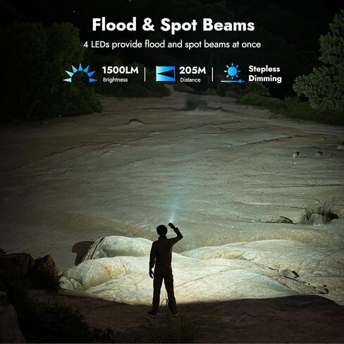 WUBEN X4 Flashlight Rechargeable,EDC Light with Multi-Mode RGB Light | 1500 Lumens Mini Tactical Flashlight with Clip & Tail switch,Small Handheld Flashlight for Camping,Emergency,Reading & Walks in Saudi Arabia