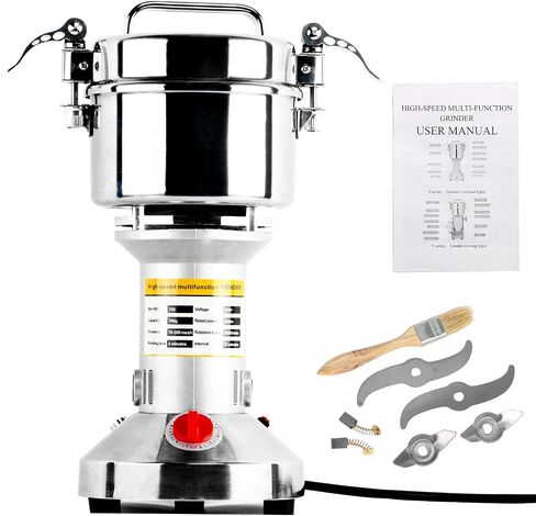 Homend High Speed 700g Electric Grain Mill Grinder Powder Machine Spice Herb Grinder 2500W 70-300 Mesh 36000RPM Stainless Steel Commercial Grade for Kitchen Herb Spice Pepper Coffee (700g) in Saudi Arabia