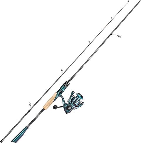 Souagyilang Spinning Fishing Rod Reel Combos,2-Section 5.9Ft Light Weight Spinner Rod with Powerful Fishing Gear for Freshwater Present for Anglers in Saudi Arabia