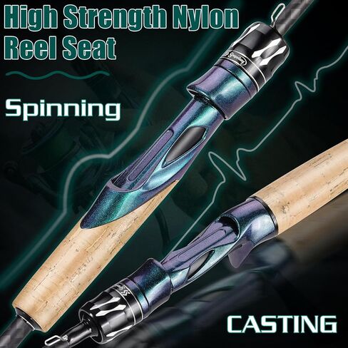 Souagyilang Spinning Fishing Rod Reel Combos,2-Section 5.9Ft Light Weight Spinner Rod with Powerful Fishing Gear for Freshwater Present for Anglers in Saudi Arabia