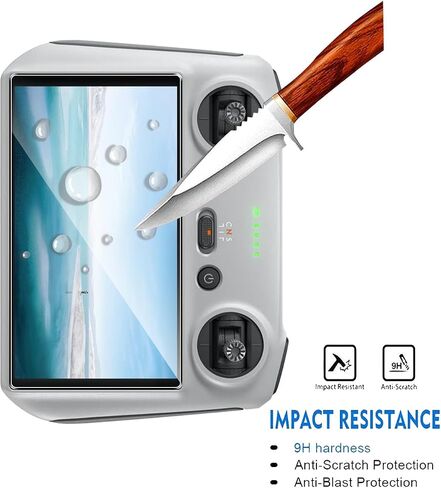 2 Pack Compatible with DJI Mini 5 Pro/Mini 4 Pro/3 Pro Screen Protector,9H Tempered Glass Film,HD Clear Scratch Resistant,Bubble-Free for DJI Mini 5 Pro Retro Remote Controller Accessories in Kuwait