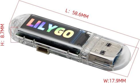 LILYGO T-Dongle-S3 ESP32-S3 TTGO Development Board | 0.96 inch ST7735 LCD Display,TF Card in Saudi Arabia