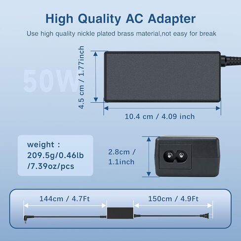 Peloton Bike Power Cord Replacement, 50W 12V 4.17A AC Adapter Compatible with Peloton Model PLTN-RB1V1 PLTN-RB1VO PLTN-RB1VQ ATS050-TP121 Power Supply, 5.5mm x 2.5mm Connector in Saudi Arabia
