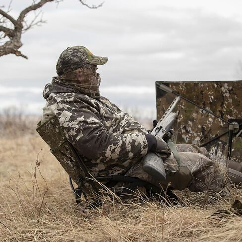 Barronett Blinds Ground Gobbler Chair, Run and Gun Hunting Chair, Low Profile, Ultra-Portable, Lightweight, 300 lb. Capacity, Crater™ Thrive, BC108 in Saudi Arabia