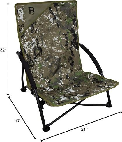Barronett Blinds Ground Gobbler Chair, Run and Gun Hunting Chair, Low Profile, Ultra-Portable, Lightweight, 300 lb. Capacity, Crater™ Thrive, BC108 in Saudi Arabia