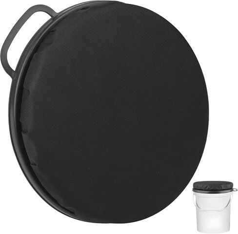 5 Gallon Bucket Seat, 360-Degree Swivel Seat Bucket Lid Foam Cushion Bucket Seat Cushion, Comfortable, Silent, Waterproof, for Fishing, Hunting, Gardening, Baseball and Camping in Saudi Arabia