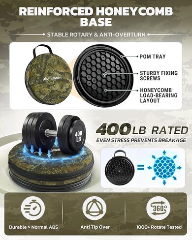 FLISSA Bucket Seat For 3 & 5 Gal Buckets 360 Swivel Bucket Seat | Soft NBR Cushion, Washable Cover, Silent Design, Heavy-Duty Base, Perfect for Hunting, Fishing, Gardening, Camping in Saudi Arabia