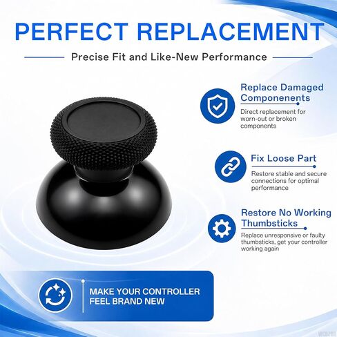 WCDZSU 8 Pcs Replacement Thumbstick for Xbox Series X/S Controller | Thumb Stick Grip Caps Repair Kit, Analog Stick Replacement Accessories, Fix Worn, Damaged or Broken Thumbsticks with Tool Kit in Saudi Arabia