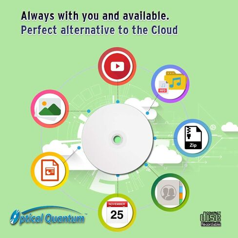 52X CD-R 80min 700MB White Thermal Everest Printable 100 Discs OQCD52WTP-E in Kuwait