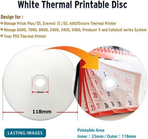52X CD-R 80min 700MB White Thermal Everest Printable 100 Discs OQCD52WTP-E in Kuwait