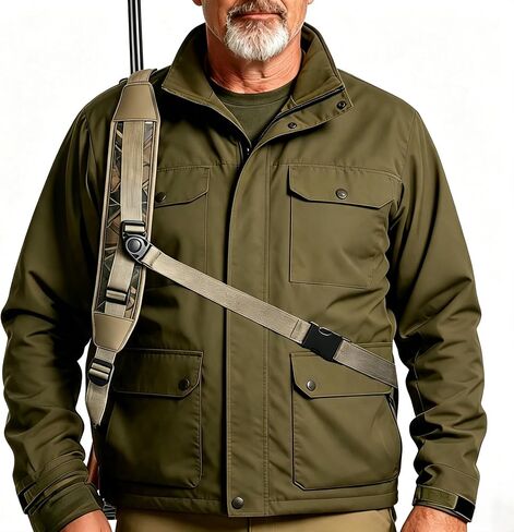 2 Point Hunting Rifle Sling, Quick Release, Padded Camo Shoulder Strap | Bottomland Camo, Tactical gun sling, Stalker Sling , Duck Hunting Gear, Shotgun Sling, Swivels in Saudi Arabia