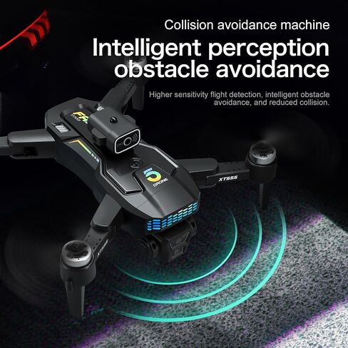 XT555 GPS Drones with 4K Camera for Adults, 4.5" HD Screen on Controller | 60 Mins Flight Time, Follow Me, Auto Return, Brushless Motor, Obstacle Avoidance, Foldable 4K Drone for Beginner Gift Toy in Saudi Arabia