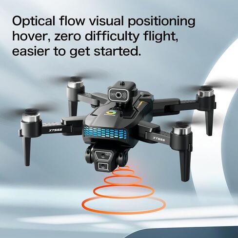 XT555 GPS Drones with 4K Camera for Adults, 4.5" HD Screen on Controller | 60 Mins Flight Time, Follow Me, Auto Return, Brushless Motor, Obstacle Avoidance, Foldable 4K Drone for Beginner Gift Toy in Saudi Arabia