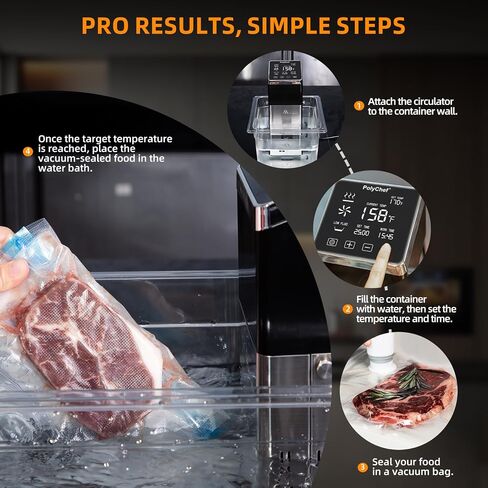1400W Sous Vide Cooker, Precision Immersion Circulators with large Touchscreen Accurate Temperature Timer (120V with WiFi) in Saudi Arabia