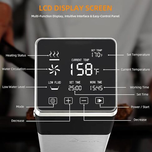 1400W Sous Vide Cooker, Precision Immersion Circulators with large Touchscreen Accurate Temperature Timer (120V with WiFi) in Saudi Arabia
