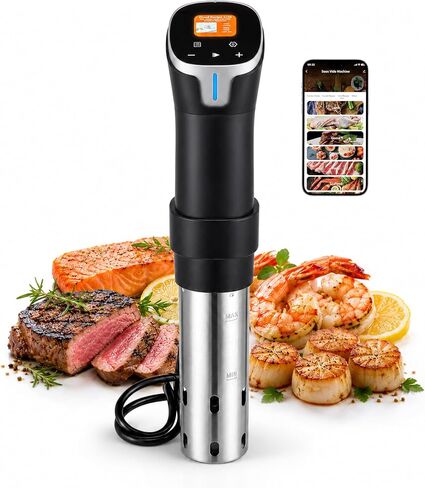Sous Vide Cooker - 1100W Sous Vide Machine Immersion Circulator | 29 Preset Free Recipes & WiFi App Control, Fast Heating with Built-in Timer in Saudi Arabia