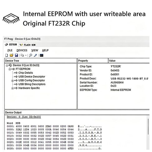 USB-RS232-WE-1800-BT-0.0 USB to RS232 Cable FT232RQ Chip USB Serial Cable Aadapter with TXD,RXD LED,Compatible with Windows 11 10 8 7 Linux MAC OS Wire End(RED=0V) in Saudi Arabia