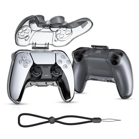 NEWDERY Protective Carrying Case for PS5 DualSense Controller | Clear Hard Shell, 3 mm Ultra-Thick, with Hand Strap, Shock Proof, Anti Scratch, for PS5 DualSense Wireless Controller in Saudi Arabia