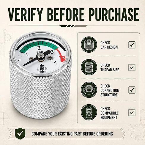 Pressure Gauge Fuel Filler Cap Compatible with Coleman Lanterns Parts & Stoves (Silvery White) in Saudi Arabia
