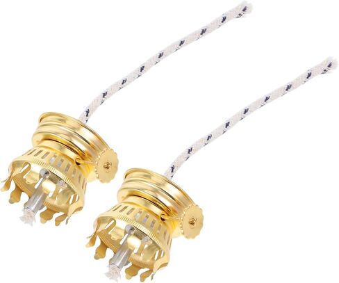 2 Pcs Kerosene Lamp Burner with Wicks Oil Lamp Replacement Parts for Vintage Lantern Repair Oil Wick Holder for DIY Making 1.81 X 1.41 X 1. in Saudi Arabia