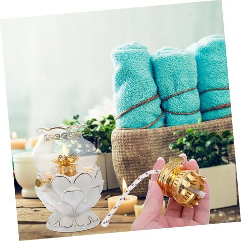 2 Pcs Kerosene Lamp Burner with Wicks Oil Lamp Replacement Parts for Vintage Lantern Repair Oil Wick Holder for DIY Making 1.81 X 1.41 X 1. in Saudi Arabia