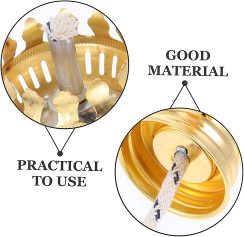 2 Pcs Kerosene Lamp Burner with Wicks Oil Lamp Replacement Parts for Vintage Lantern Repair Oil Wick Holder for DIY Making 1.81 X 1.41 X 1. in Saudi Arabia