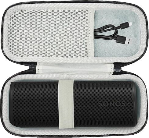 Hard Case For Sonos Roam 2 / Sonos Roam Portable Outdoor Sports Bluetooth Speaker Travel Storage Carrying Case Cover (Black) in Saudi Arabia