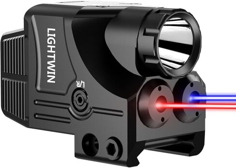 Red Blue Purple Laser Beams with 800 Lumens Flashlight for Pistols, 3 in 1 Laser Light Combo, Tactical USB Rechargeable Laser Sight, Strobe & Steady Flashlight for Picatinny Rail in Saudi Arabia