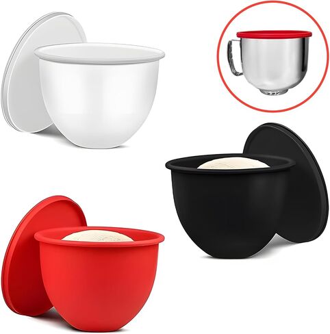 Silicone Bowl Liners For 5 Qt Kitchenaid Mixer，3 Liners With Lids，Kitchenaid Mixer Accessories in Saudi Arabia