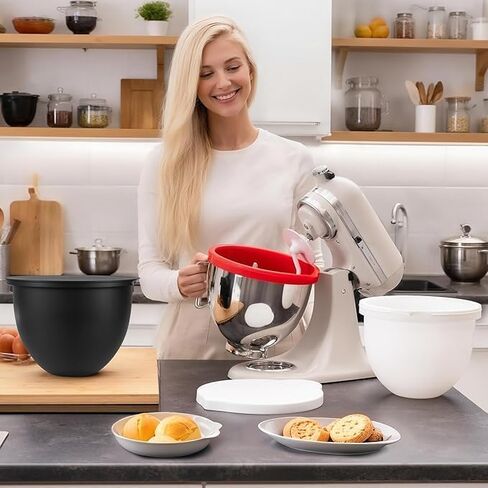 Silicone Bowl Liners For 5 Qt Kitchenaid Mixer，3 Liners With Lids，Kitchenaid Mixer Accessories in Saudi Arabia