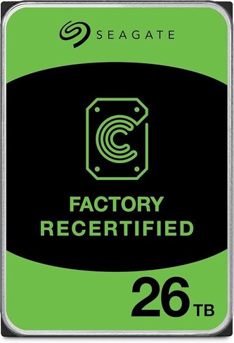 محرك الأقراص الصلبة الداخلي Seagate Exos سعة 26 تيرابايت - 3.5 بوصة CMR SATA بسرعة 6 جيجابايت/ثانية، 7200 دورة في الدقيقة، ذاكرة تخزين مؤقت 512 ميجابايت، 2.5 ميجا بايت MTBF (ST26000NM000C) (متجدد) in Kuwait