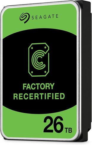 محرك الأقراص الصلبة الداخلي Seagate Exos سعة 26 تيرابايت - 3.5 بوصة CMR SATA بسرعة 6 جيجابايت/ثانية، 7200 دورة في الدقيقة، ذاكرة تخزين مؤقت 512 ميجابايت، 2.5 ميجا بايت MTBF (ST26000NM000C) (متجدد) in Kuwait