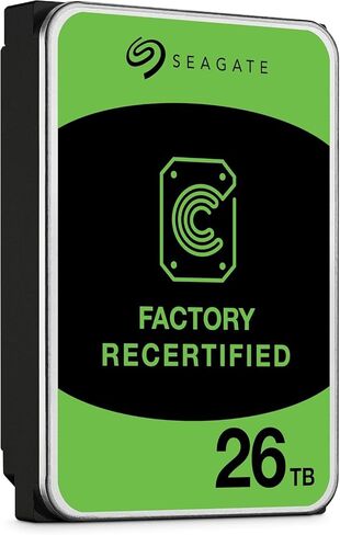 محرك الأقراص الصلبة الداخلي Seagate Exos سعة 26 تيرابايت - 3.5 بوصة CMR SATA بسرعة 6 جيجابايت/ثانية، 7200 دورة في الدقيقة، ذاكرة تخزين مؤقت 512 ميجابايت، 2.5 ميجا بايت MTBF (ST26000NM000C) (متجدد) in Kuwait