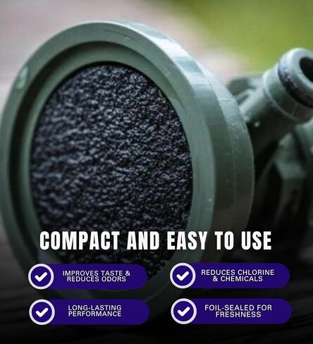 مرشحات الكربون المنشط من LifeSaver Jerrycan (5 عبوات) - تقلل من الكلور والروائح والمعادن الثقيلة - فلتر مياه من الكربون المنشط من Jerry Can - متوافق مع أجهزة تنقية المياه من LifeSaver Jerrycan in Kuwait