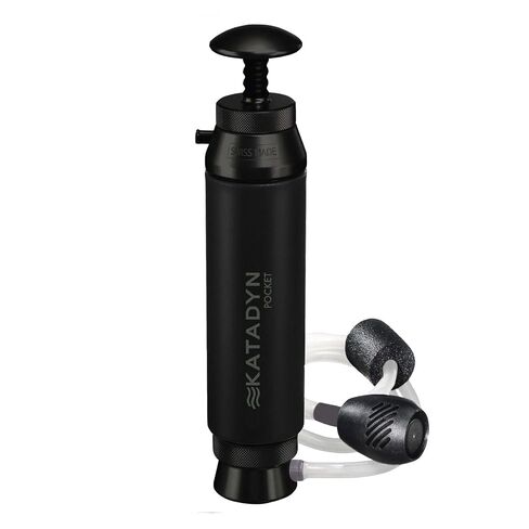 Katadyn Pocket Ceramic Hand Pump Water Filter, Black Edition | 13,000 Gallon Capacity, 20-Year Guarantee, For Survival, Emergency Preparedness & Expeditions in Saudi Arabia