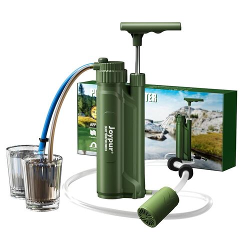 Portable 3-Stage Water Purifier Survival Pump with 0.0001 Micron Reverse Osmosis Ro Membrane Water Purification System,Suitable for Hiking,Camping,Emergency Survival Water and Outdoor Activities in Saudi Arabia