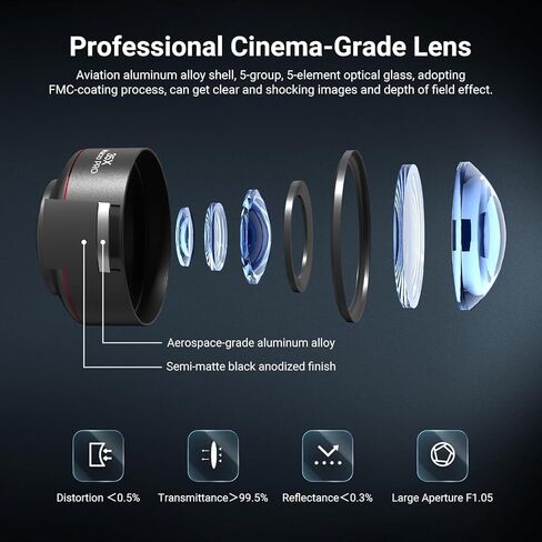 35X Macro Lens Kit for Smartphone with CPL Filter, HD Magnifier Photography Lens with Universal Lens Clip, Phone Camera Lens Attachment for iPhone 17/16/15/12/11 Samsung & Android Phone in Saudi Arabia