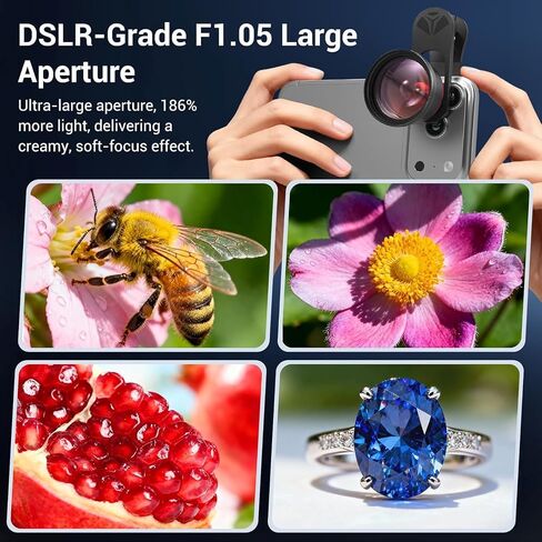 35X Macro Lens Kit for Smartphone with CPL Filter, HD Magnifier Photography Lens with Universal Lens Clip, Phone Camera Lens Attachment for iPhone 17/16/15/12/11 Samsung & Android Phone in Saudi Arabia