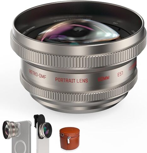 Fotorgear 60mm Portrait Lens for Smartphone, HD 2X Telephoto External Lens with T-Mount Interface, Professional Optical Bokeh & Distortion-Free for iPhone 16/15/14, Samsung, Pixel in Saudi Arabia