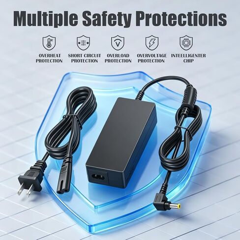 19V Charger Compatible with Asus Monitor Power Cord VG248QG VG278 VG245 | VG278Q VG278QR VG279 PG279Q VG245H VG248 VG27A VG27AQ VX248 VZ239 VC279H, for Asus 22'' 23'' 24'' 27'' Gaming Monitor Adapter in Saudi Arabia