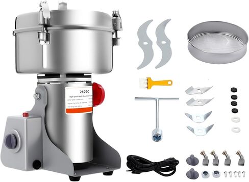 150G Grain Grinder Mill, 850W High Speed Multi-Function Grain 2 Blades Stainless Steel Corn Grinder 50-300 Mesh 28000r/Min for Cereals, Seasonings, Chinese Herbs (150g/850W) in Kuwait