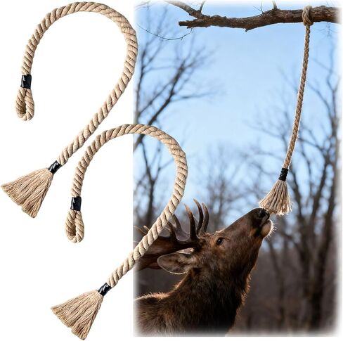 Deer Attractant Rope for Hunting, 64 Inch Deer Scent Rope Hunting Mock Scrape System, Rigid Hunting Accessories for Deer (2 Pack) in Saudi Arabia