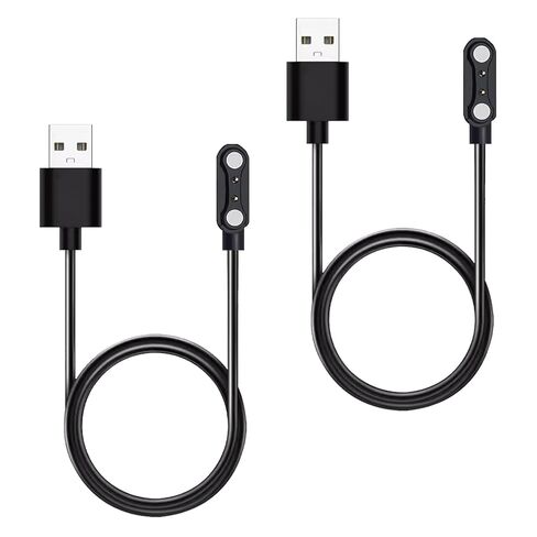2Pcs Universal Smart Watch Magnetic Charger Cable, 2 Pin 4mm Pitch | Replacement Fast Charging Cord Compatible with Da Fit Gloryfit Smartwatch, Fitness Trackers, Headphones, Electronic Wearables in Saudi Arabia