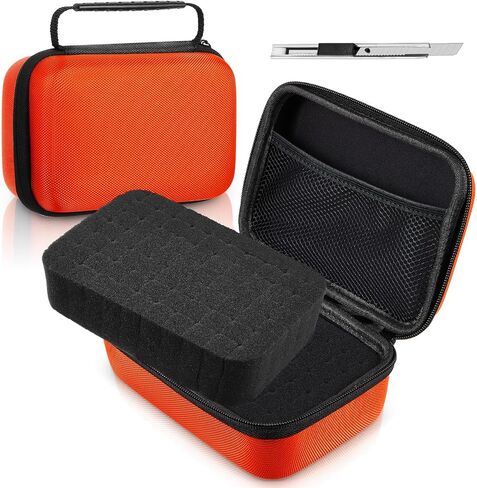 Relaxweex Hard Case with Foam, 7.8 X 6.3 X 3.5 Inch, Black | EVA Waterproof Shockproof Case, Customizable Foam for Camera Electronics Instruments, Digital Products, with Knife in Kuwait